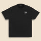 Front of Saharawest T-shirt with minimalist logo detail